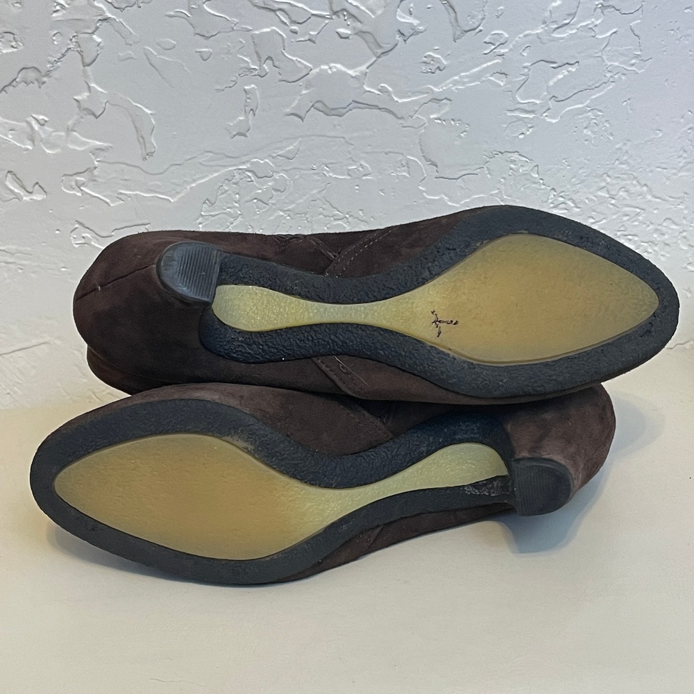 Sam Edelman {7} 'Maddie' Dark Brown Suede Zip Up Ankle Booties - Picture 6 of 11